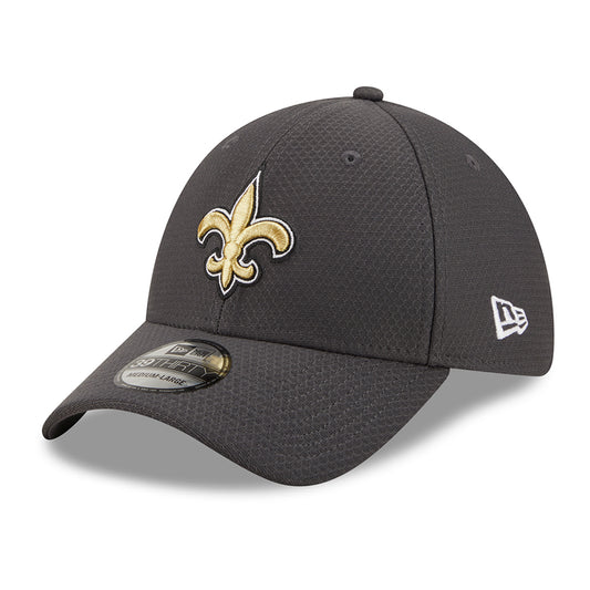 New Era 39THIRTY New Orleans Saints Baseball Cap - NFL Hex Tech - Graphite