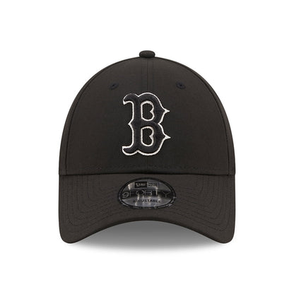 New Era 9FORTY Boston Red Sox Baseball Cap - MLB Metallic Outline - Black-Silver