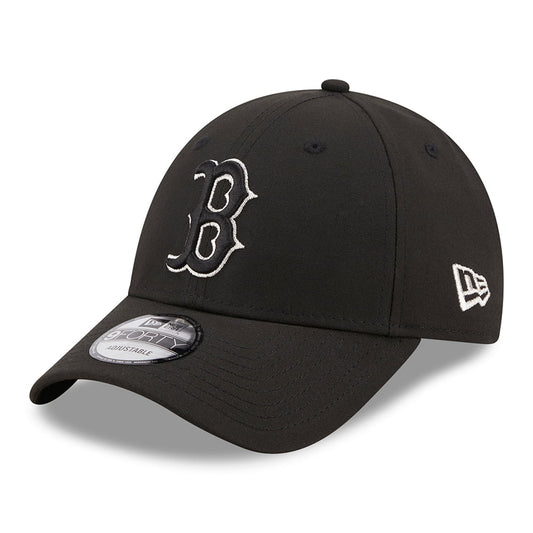 New Era 9FORTY Boston Red Sox Baseball Cap - MLB Metallic Outline - Black-Silver