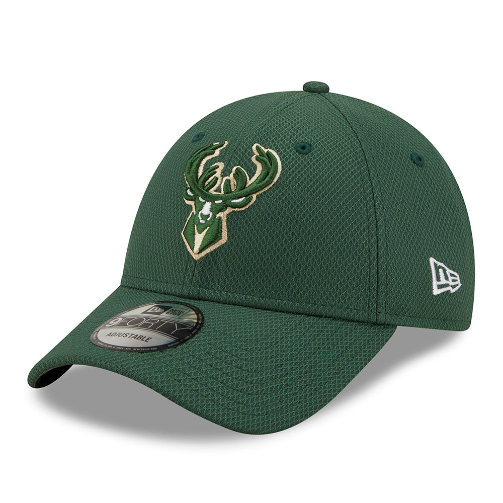 New Era 9FORTY Milwaukee Bucks Baseball Cap - NBA Diamond Era - Green