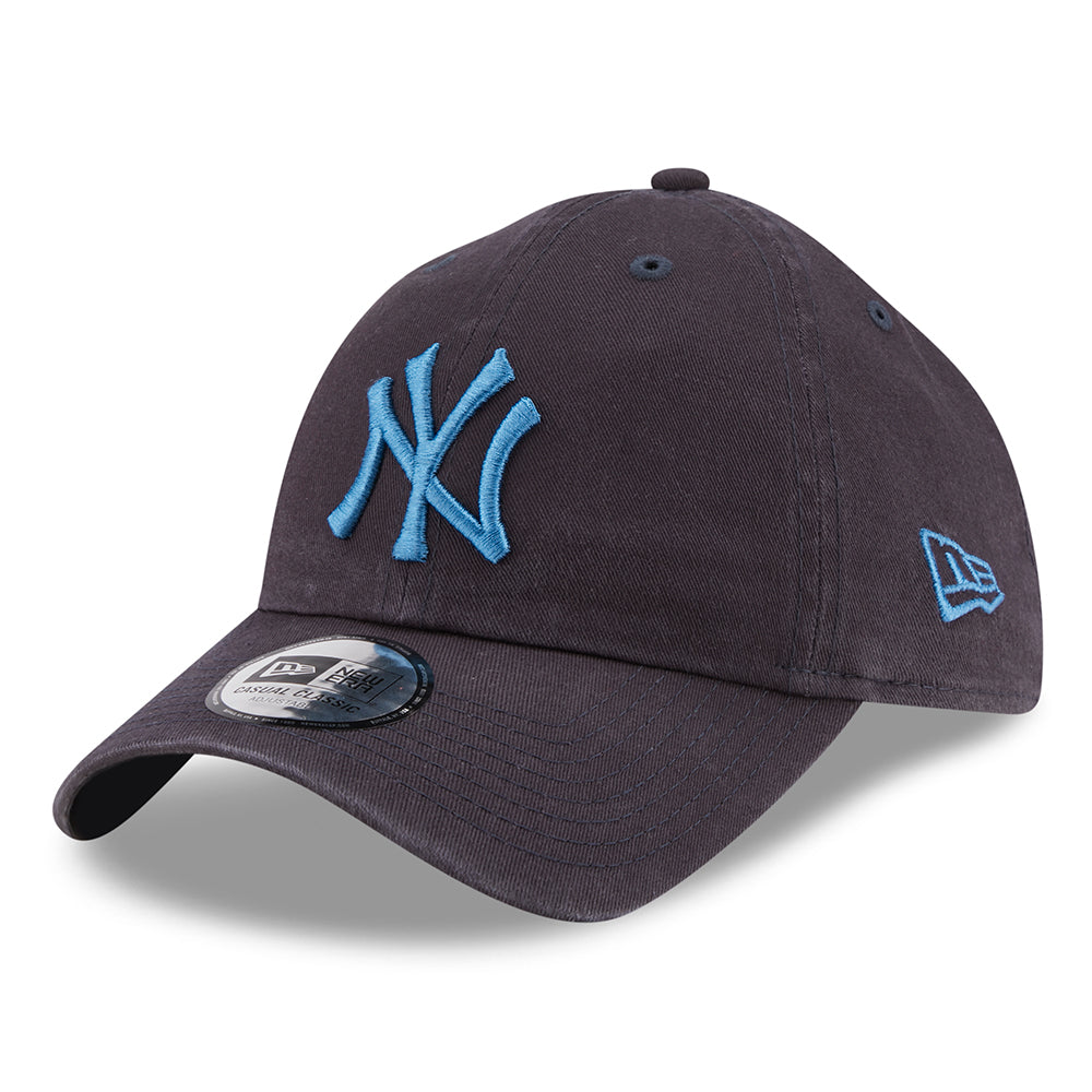 New Era 9TWENTY New York Yankees Baseball Cap - MLB League Essential Casual Classic - Washed Navy