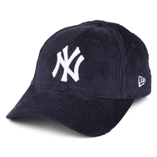 New Era Womens 9FORTY New York Yankees Baseball Cap - MLB Fashion Cord - Navy Blue