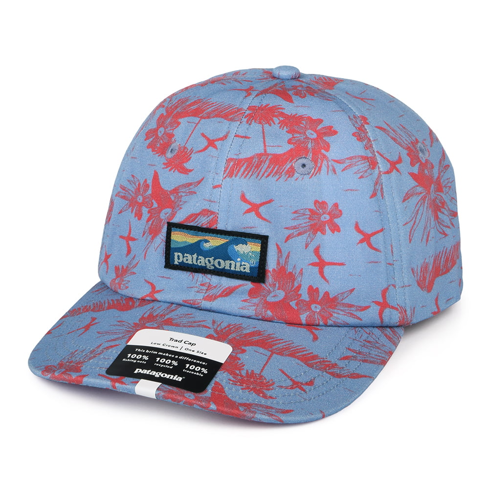 Patagonia Hats Boardshort Label Trad Organic Cotton Baseball Cap - Light Blue