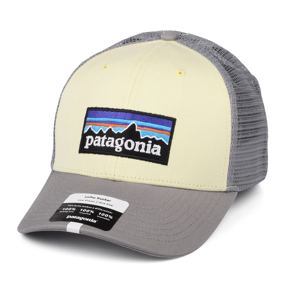 Patagonia Hats P-6 Logo Organic Cotton LoPro Trucker Cap - Light Yellow-Light Blue