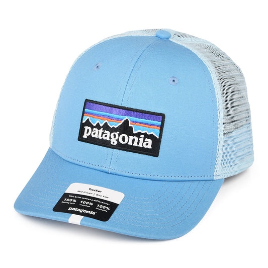 Patagonia Hats P-6 Logo Organic Cotton Trucker Cap - Mid Blue