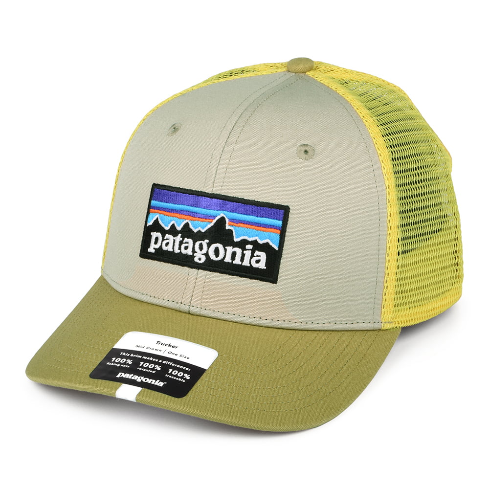 Patagonia Hats P-6 Logo Organic Cotton Trucker Cap - Tan-Yellow