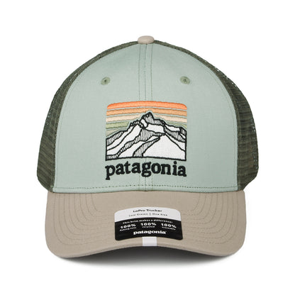 Patagonia Hats Line Logo Ridge Organic Cotton Canvas LoPro Trucker Cap - Mint