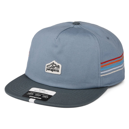 Patagonia Hats Line Logo Ridge Stripe Funfarer Snapback Cap - Smoke Blue