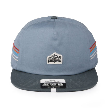 Patagonia Hats Line Logo Ridge Stripe Funfarer Snapback Cap - Smoke Blue
