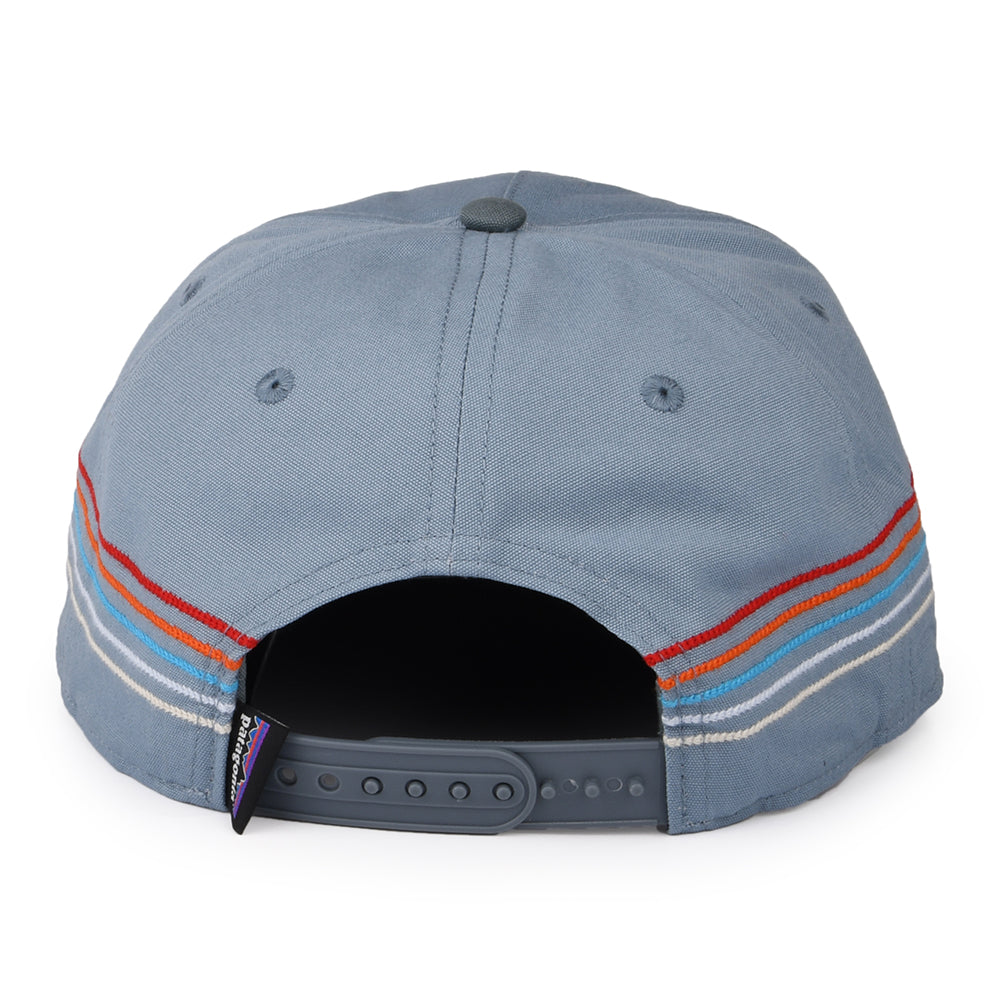 Patagonia Hats Line Logo Ridge Stripe Funfarer Snapback Cap - Smoke Blue