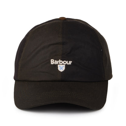 Barbour Hats Alderton Waxed Cotton Baseball Cap - Olive-Multi