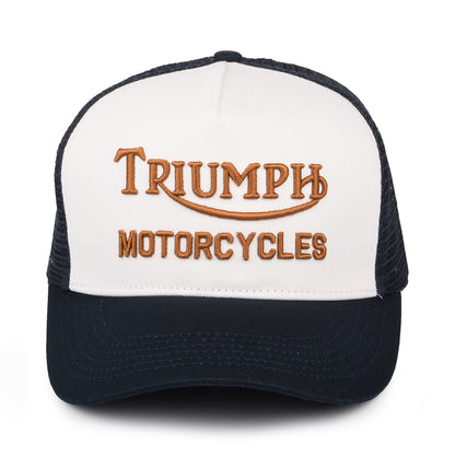 Triumph Motorcycles Oil Trucker Cap - Navy-Bone