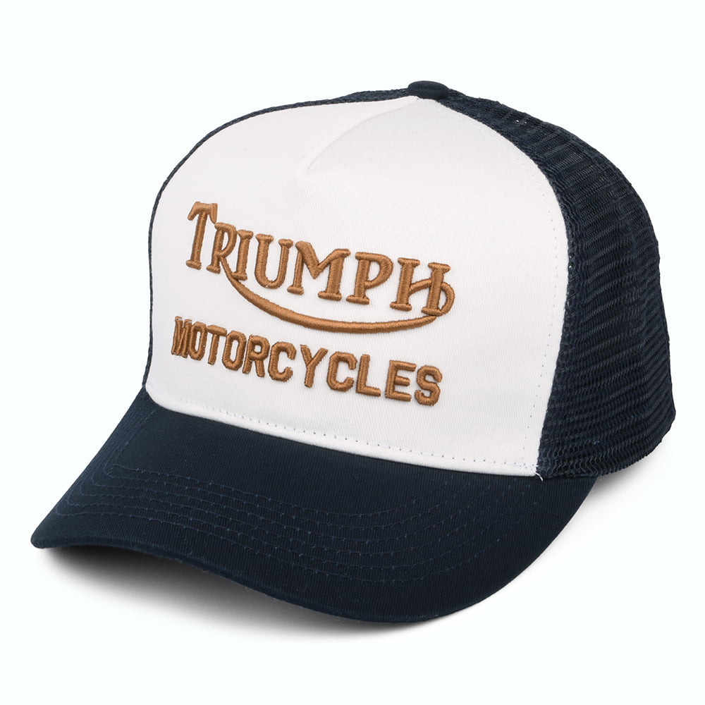 Triumph Motorcycles Oil Trucker Cap - Navy-Bone
