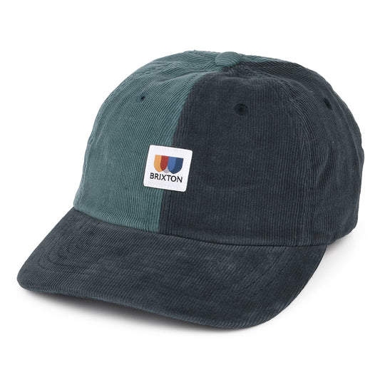 Brixton Hats Alton LP Two Tone Corduroy Baseball Cap - Navy Blue