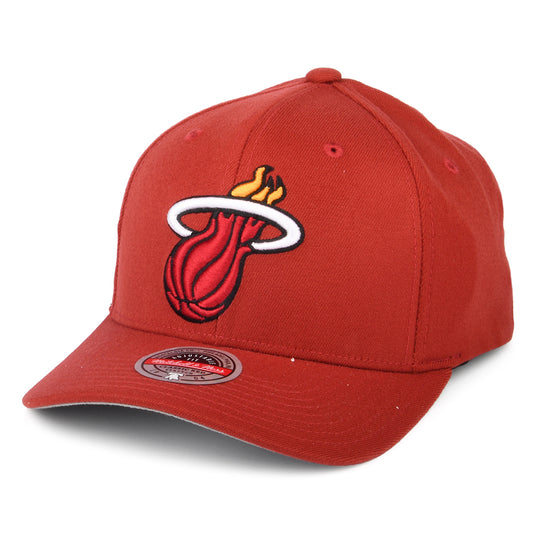 Mitchell & Ness Miami Heat Snapback Cap - NBA Team Ground Stretch - Burgundy