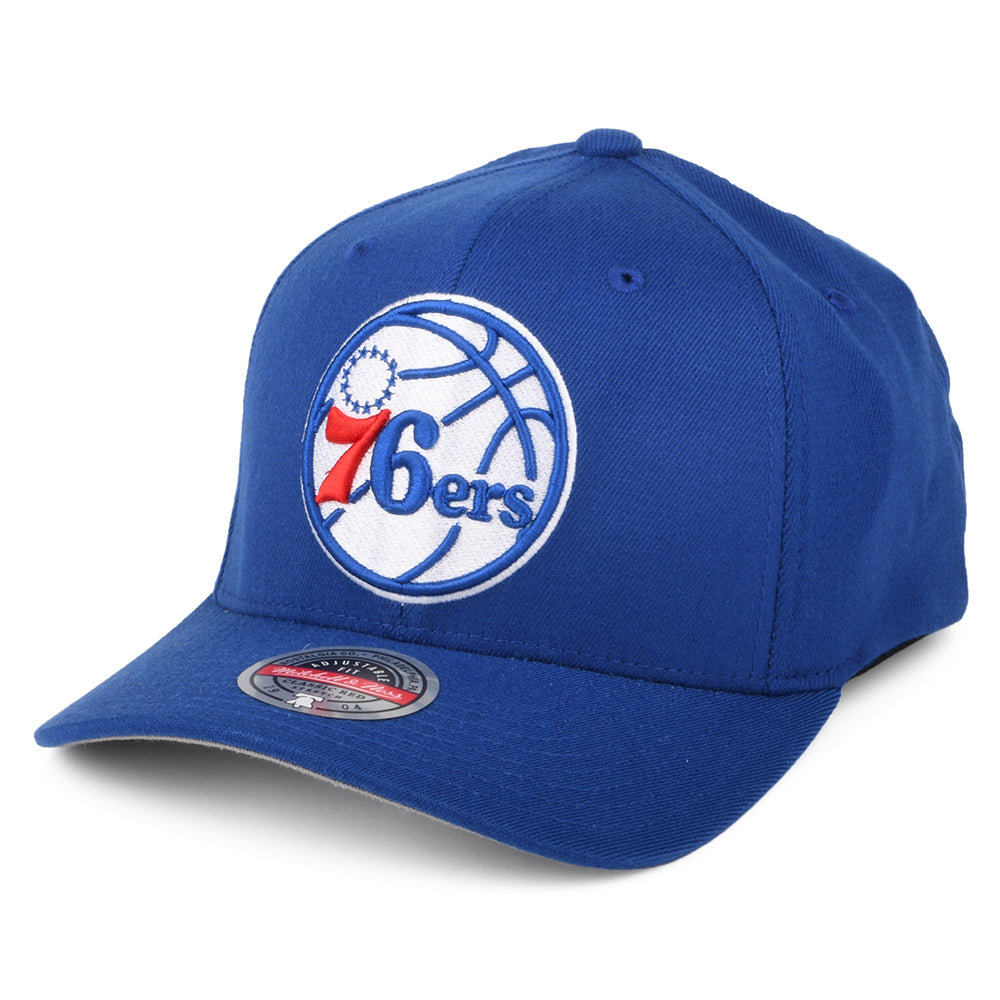 Mitchell & Ness Philadelphia 76ers Snapback Cap - NBA Team Ground Stretch - Royal Blue