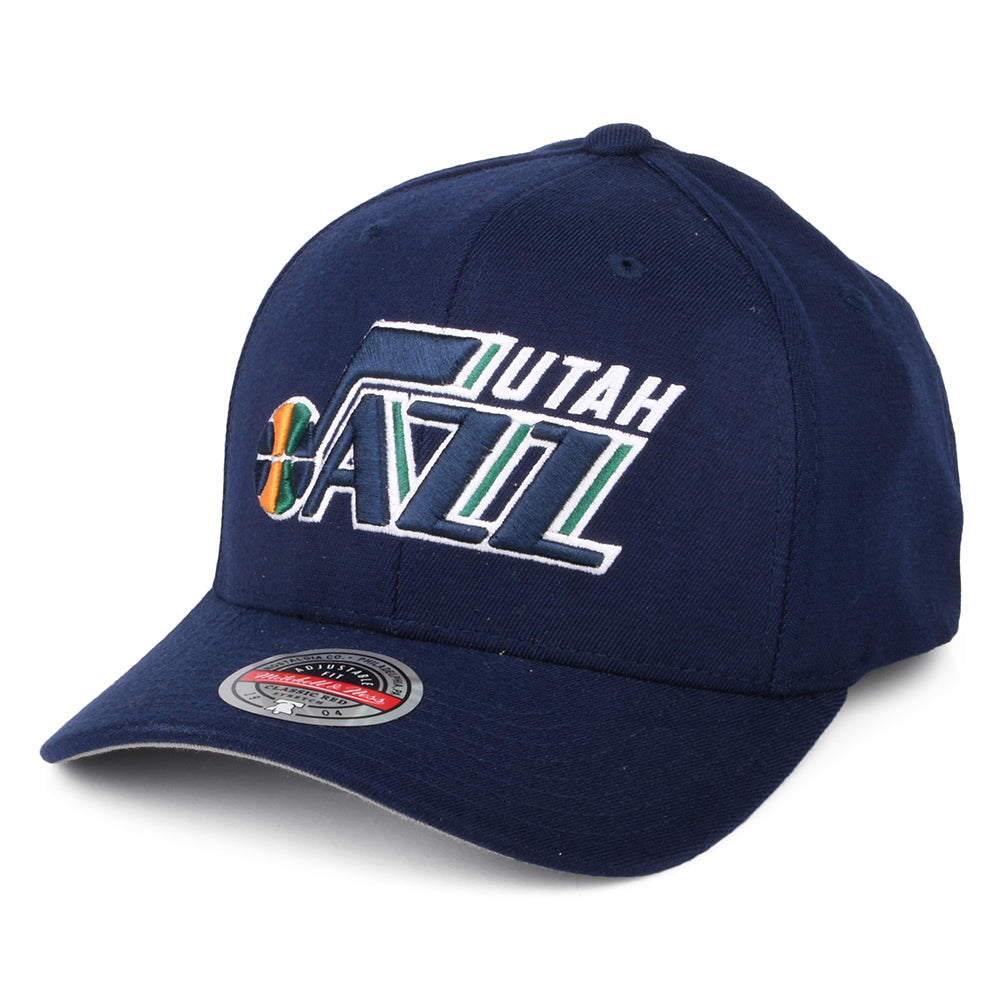 Mitchell & Ness Utah Jazz Snapback Cap - NBA Team Ground Stretch - Navy Blue
