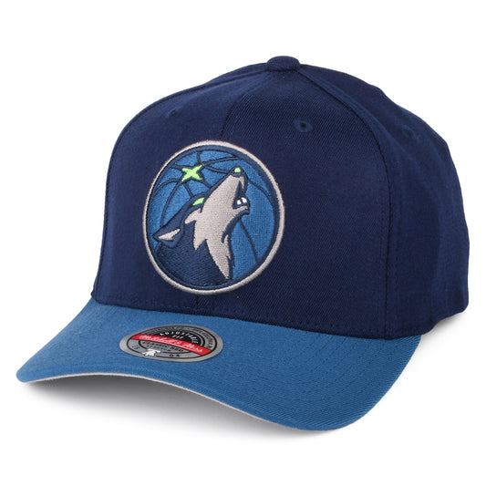Mitchell & Ness Minnesota Timberwolves Snapback Cap - NBA Wool 2 Tone Stretch - Navy-Blue