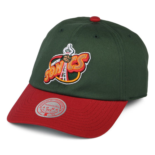 Mitchell & Ness Seattle Supersonics Strapback Cap - NBA 2 Tone HWC - Green-Red