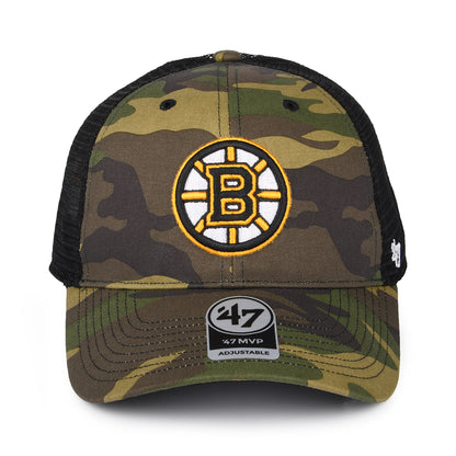 47 Brand Boston Bruins Trucker Cap - NHL Camo Branson MVP - Camouflage