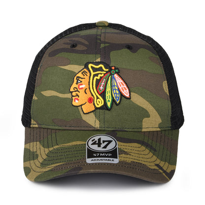 47 Brand Chicago Blackhawks Trucker Cap - NHL Camo Branson MVP - Camouflage