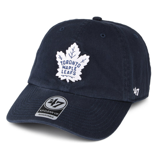 47 Brand Toronto Maple Leafs Baseball Cap - NHL Clean Up - Navy Blue
