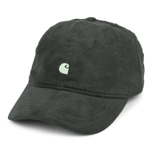 Carhartt WIP Hats Harlem Corduroy Baseball Cap - Forest-Light Green