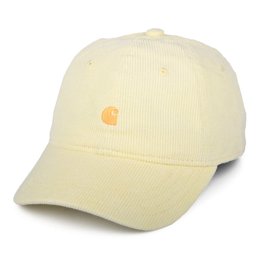 Carhartt WIP Hats Harlem Corduroy Baseball Cap - Light Yellow