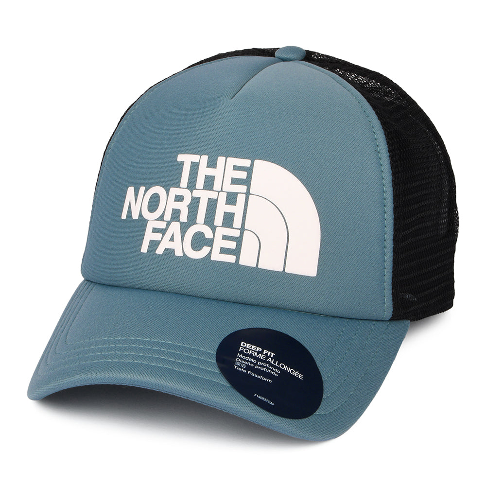The North Face Hats TNF Logo Deep Fit Trucker Cap - Slate Blue