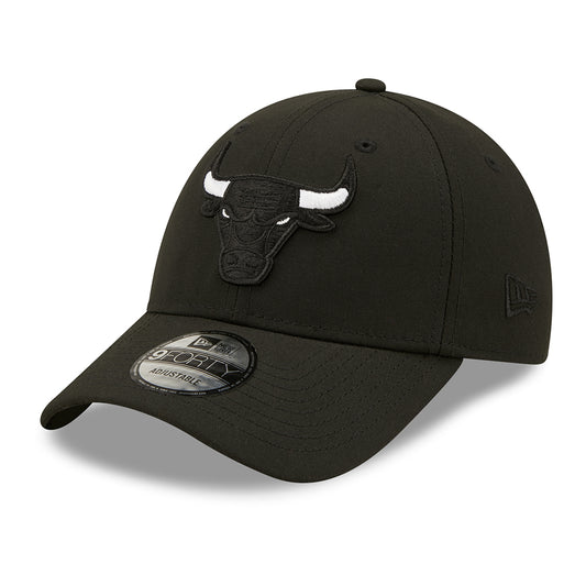 New Era 9FORTY Chicago Bulls Baseball Cap - NBA Black Base Snap - Black
