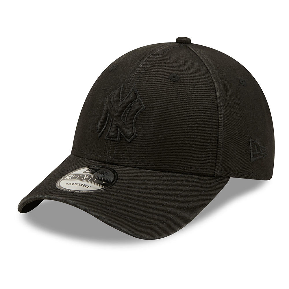 New Era 9FORTY New York Yankees Baseball Cap - MLB Raised Logo - Black