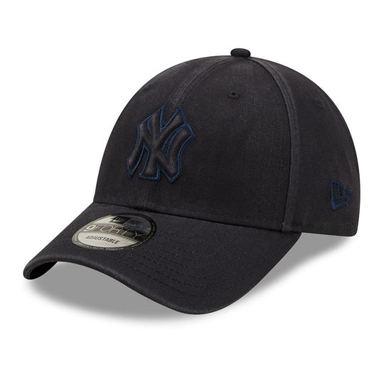 New Era 9FORTY New York Yankees Baseball Cap - MLB Raised Logo - Navy Blue