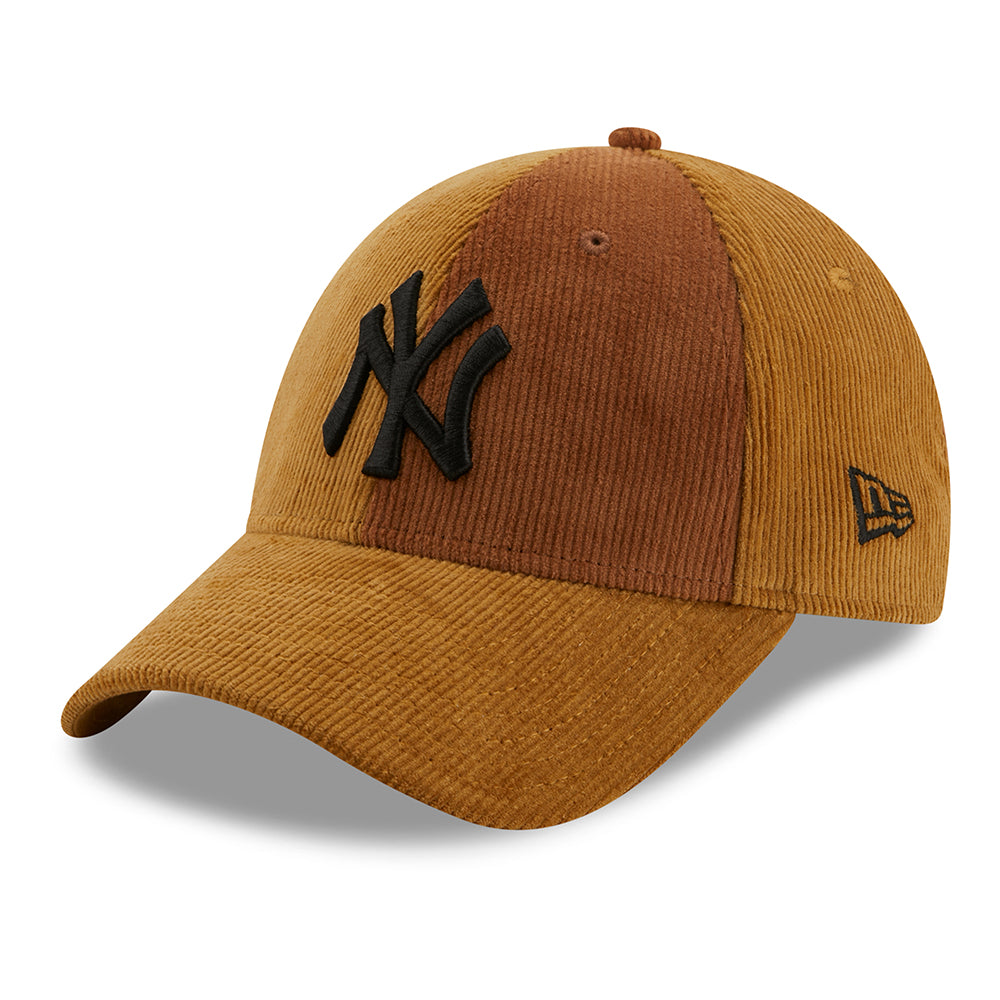New Era 9FORTY New York Yankees Baseball Cap - MLB Cord - Tan