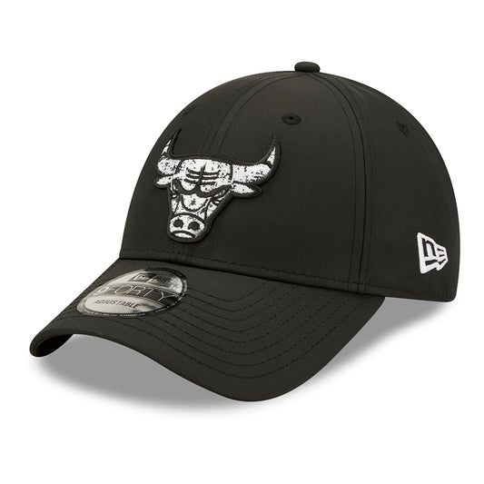 New Era 9FORTY Chicago Bulls Baseball Cap - NBA Black White - Black