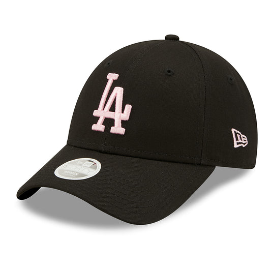 New Era Womens 9FORTY L.A. Dodgers Baseball Cap - MLB League Essential - Black-Rose