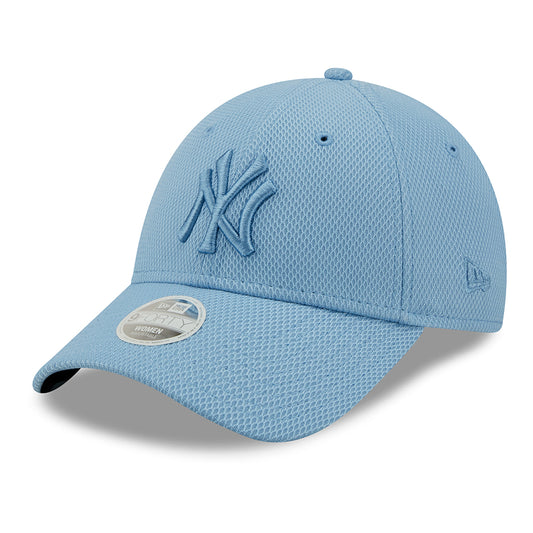 New Era Womens 9FORTY New York Yankees Baseball Cap - MLB Diamond Era - Sky Blue