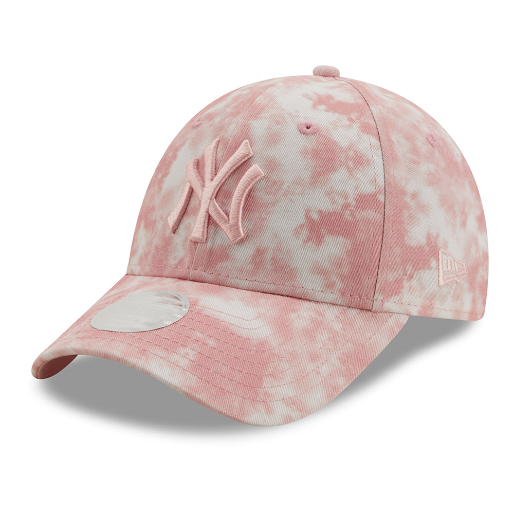 New Era Womens 9FORTY New York Yankees Baseball Cap - MLB Tie Dye - Light Pink