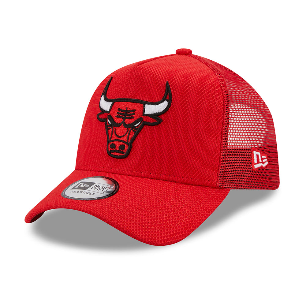 New Era 9FORTY Chicago Bulls A-Frame Trucker Cap - NBA Diamond Era - Red