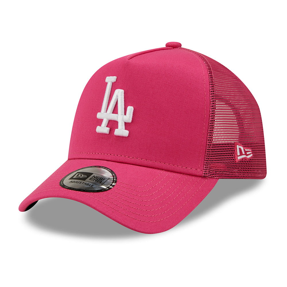 New Era 9FORTY L.A. Dodgers AFrame Trucker Cap - MLB Tonal Mesh - Pink ...