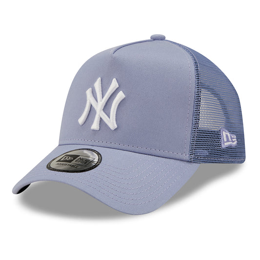 New Era New York Yankees A-Frame Trucker Cap - MLB Tonal Mesh - Violet