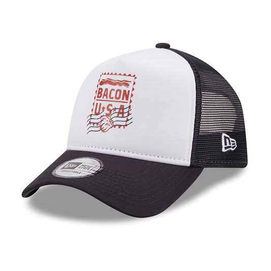 New Era 9FORTY Lehigh Valley IronPigs A-Frame Trucker Cap - Minor League - Navy Blue