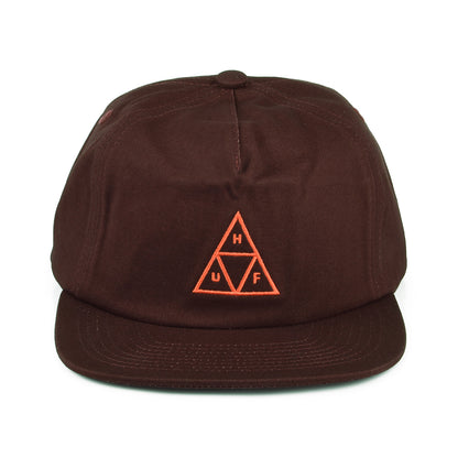 HUF Triple Triangle Unstructured Snapback Cap - Brown