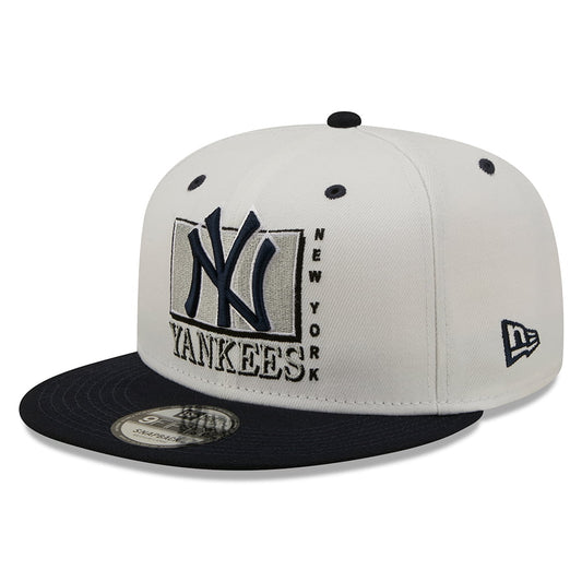 New Era 9FIFTY New York Yankees Baseball Cap - MLB White Crown - White-Navy