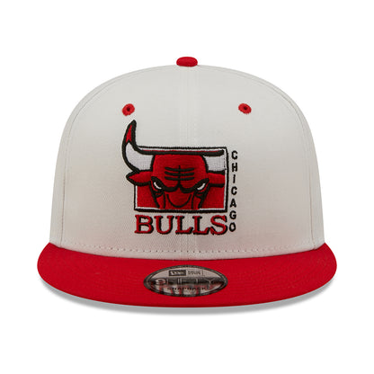 New Era 9FIFTY Chicago Bulls Baseball Cap - MLB White Crown - White-Red
