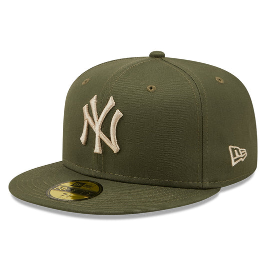 New Era 59FIFTY New York Yankees Baseball Cap - MLB League Essential - Olive-Stone