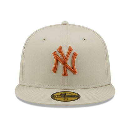 New Era 59FIFTY New York Yankees Baseball Cap - MLB League Essential - Stone-Toffee