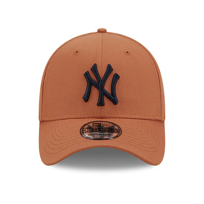 New Era 39THIRTY New York Yankees Baseball Cap - MLB League Essential - Toffee-Navy