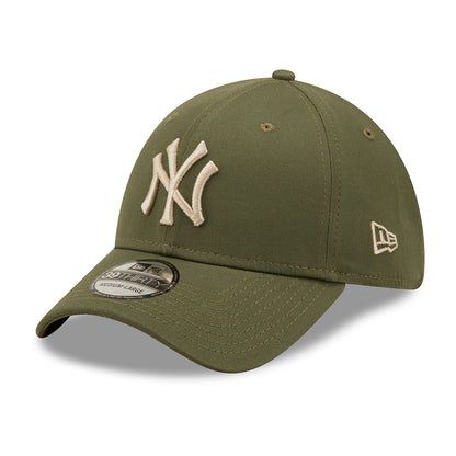 New Era 39THIRTY New York Yankees Baseball Cap - MLB League Essential - Olive-Stone