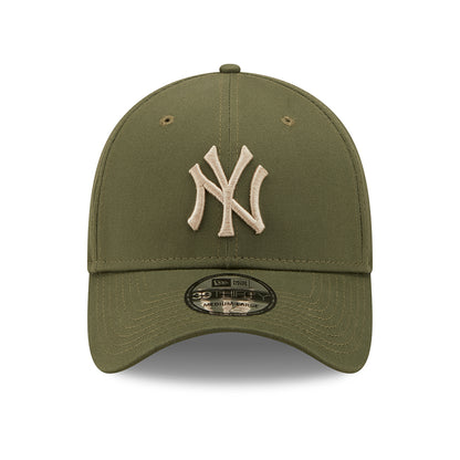 New Era 39THIRTY New York Yankees Baseball Cap - MLB League Essential - Olive-Stone