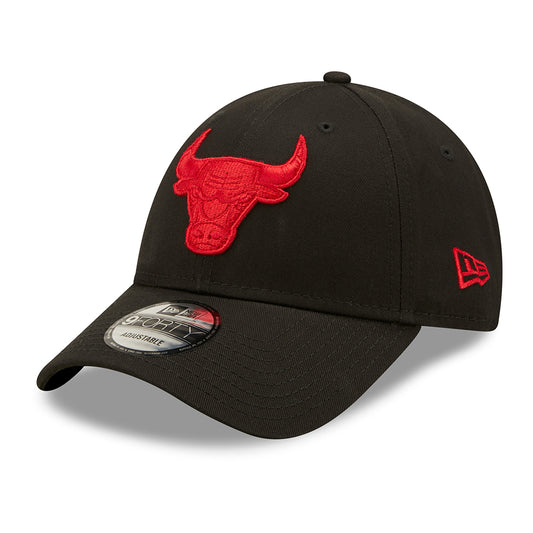 New Era 9FORTY Chicago Bulls Baseball Cap - NBA Neon Pack - Black-Red